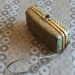 1970s Rattan Trunk Wristlet